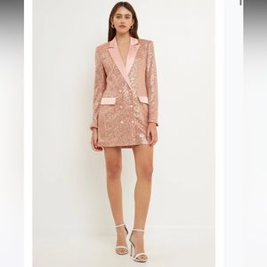 Endless rose sequence blazer dress. Great for the holidays or night life.